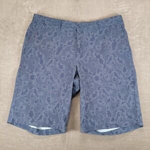 Nike Golf Modern Fit Dri-Fit Shorts Mens 34 Blue Gray Dotted Pattern‎